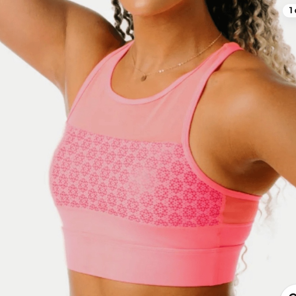 Zyia Pink‎ High Neck Athletic Sports bra ladies size Small